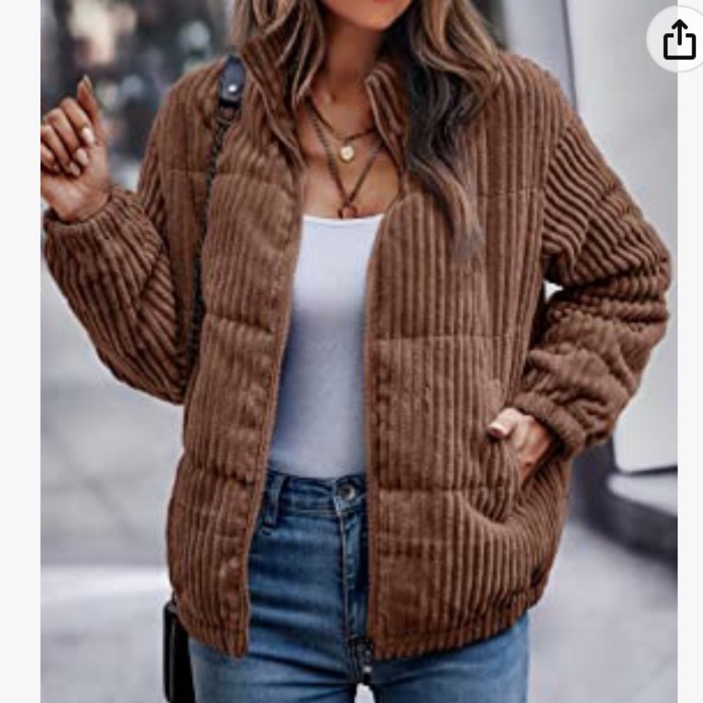 Brown ribbed jacket